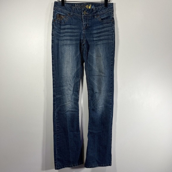 Mudd Skinny Boot Dark Wash Denim‎ Jeans Women's Juniors Size 3 - Picture 1 of 12